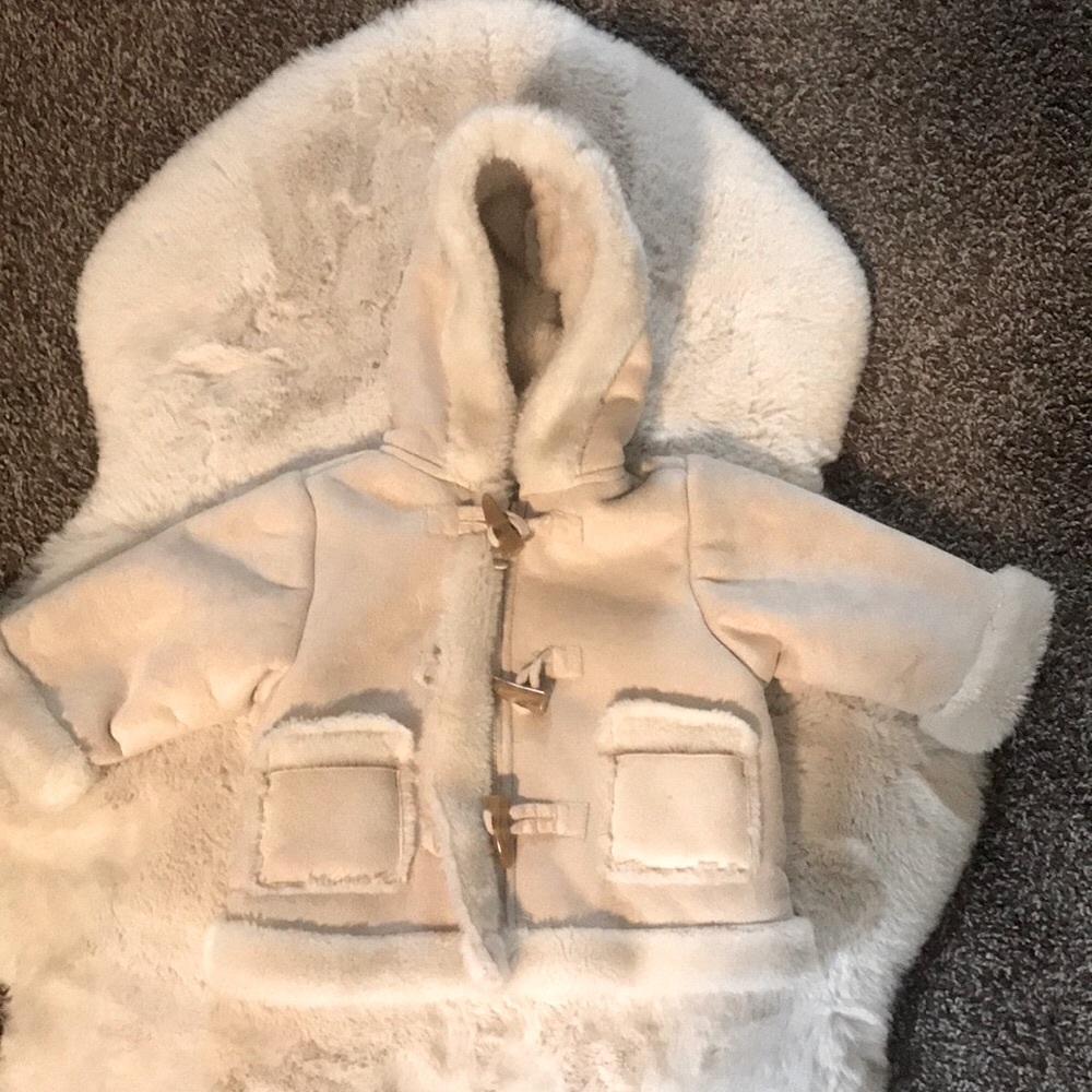 Suede coat.
